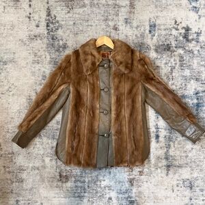 Wenger Brown Fur & Leather Women's Coat